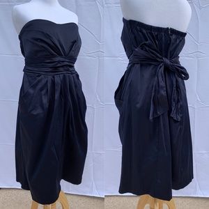 Strapless Navy Blue Dress